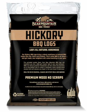 Bear Mountain Hickory BBQ Logs Back