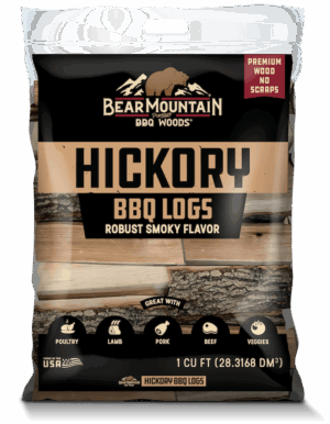 Bear Mountain Hickory BBQ Logs Front
