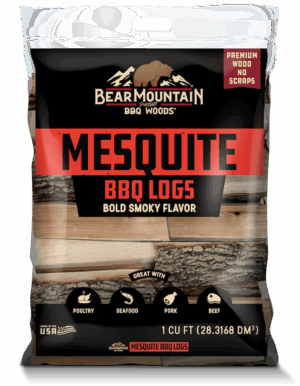 Bear Mountain Mesquite BBQ Logs Front
